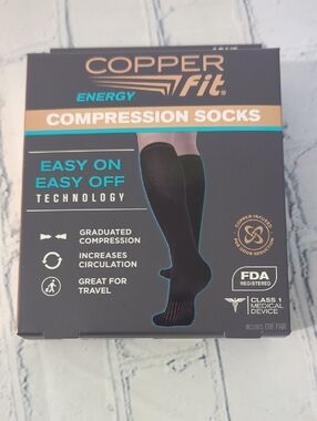 Energy Compression Socks for Unisex - Black S/M